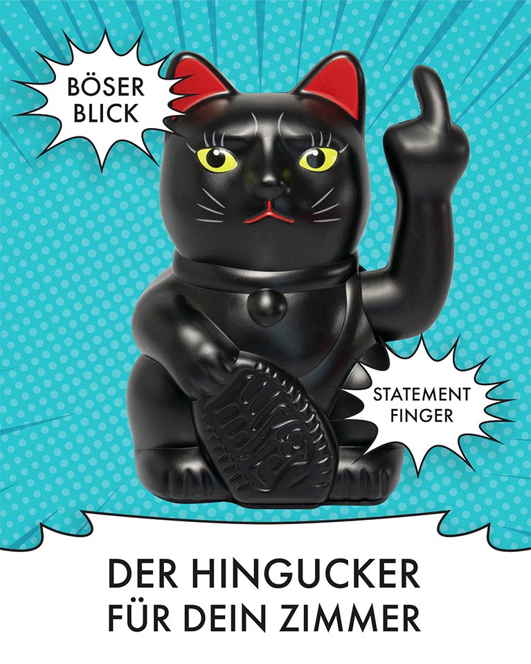 Angry Cat Winkekatze BLACK angry-cat-winkekatze-black