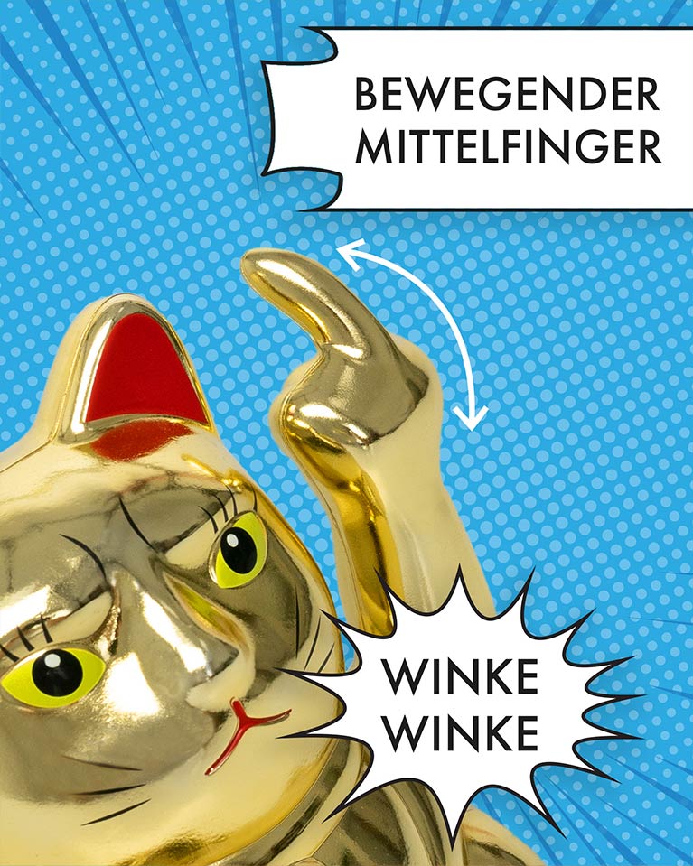 Angry Cat Winkekatze ▷ GOLD